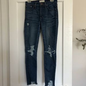 Madewell Distressed 9" High Rise Skinny